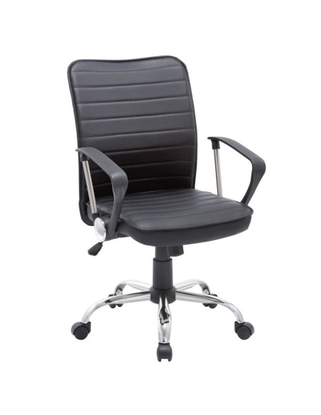 BF3450 Office Armchair Chromed Base-Pvc Black