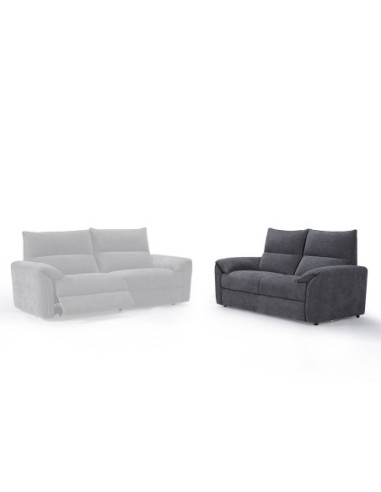DALLAS 2-Seater Sofa Grey Fabric