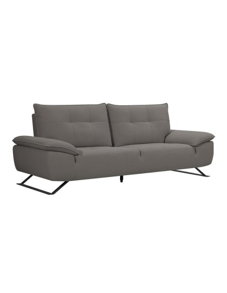 SELENA Καναπές 3-θέσιος Σαλονιού - Καθιστικού, Ύφασμα Γκρι, Μεταφερόμενη πλάτη
