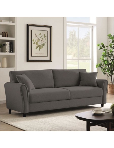 BRITAIN 3-Seater Sofa Grey Fabric