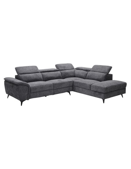ROMEO Right Facing Corner-Relax Sofa, Grey Fabric