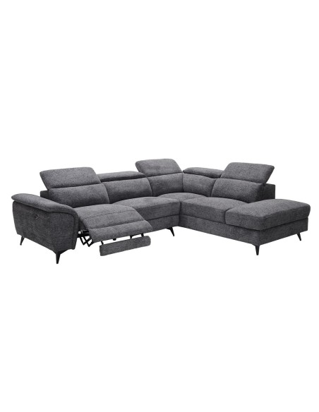 ROMEO Right Facing Corner-Relax Sofa, Grey Fabric