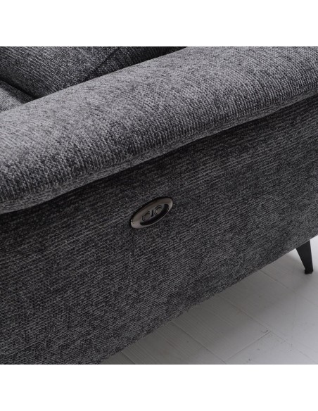 ROMEO Left Facing Corner-Relax Sofa, Grey Fabric