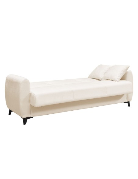 DARIO Sofa-Bed with Storage 3-Seater - Fabric Ecru