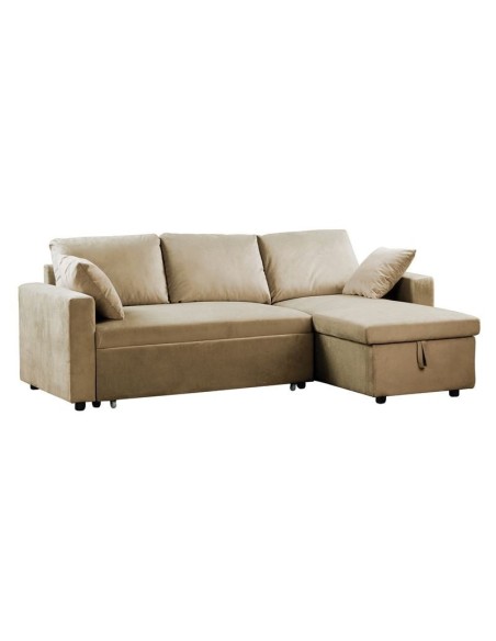 MONTREAL Reversible Storage Corner Sofabed Velure Beige