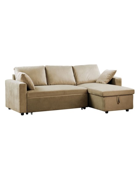MONTREAL Reversible Storage Corner Sofabed Velure Beige