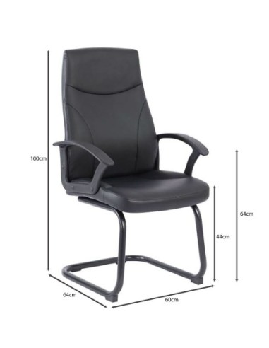 BF1250V Office Visitor Armchair Black Pu