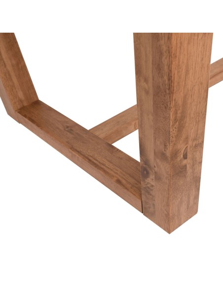 COMET Set Τραπεζαρία Ξύλινη: Τραπέζι+6 Καρέκλες, Φυσικό με Mdf Άσπρο Μάρμαρο,Ύφασμα Άσπρο