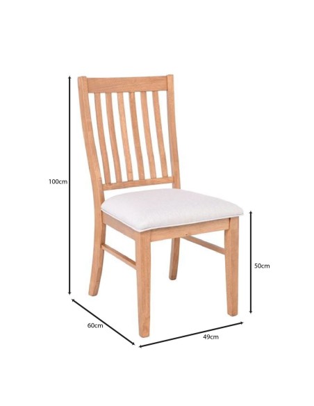 COMET Set Τραπεζαρία Ξύλινη: Τραπέζι+6 Καρέκλες, Φυσικό με Mdf Άσπρο Μάρμαρο,Ύφασμα Άσπρο