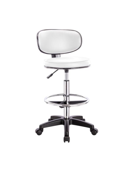 BF406 Reception-Cashier Bar Stool, Pu White