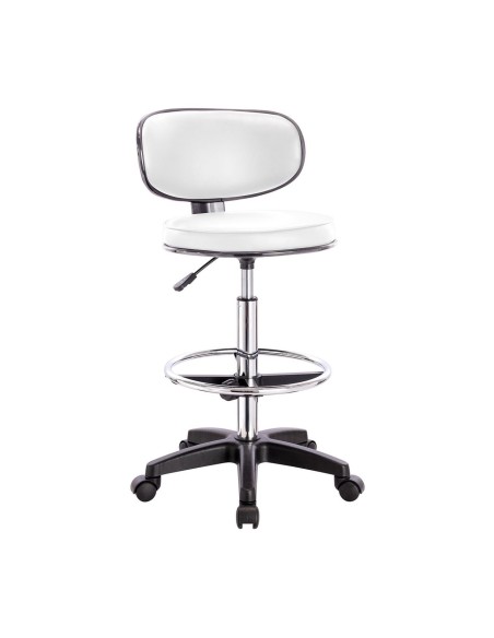 BF406 Reception-Cashier Bar Stool, Pu White