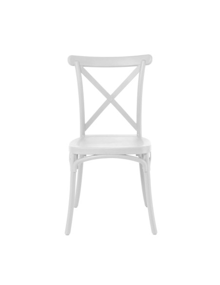 DESTINY Καρέκλα Πολυπροπυλένιο (PP), Απόχρωση Άσπρο, Στοιβαζόμενη