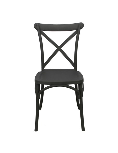DESTINY Καρέκλα Πολυπροπυλένιο (PP), Απόχρωση Ανθρακί, Στοιβαζόμενη