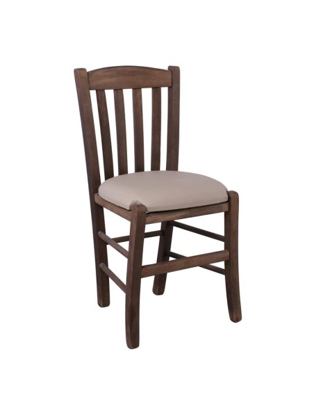 CASA Beech Chair Impregnation Walnut-Pu Cappuccino