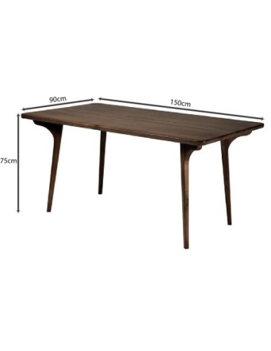 AVERY Table 150x90cm Walnut