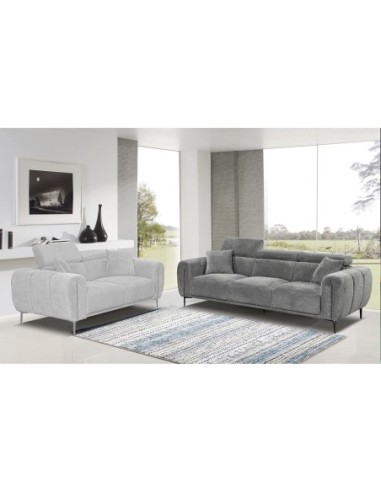 SEVILLE 3-Seater Sofa Teddy Dark Grey...