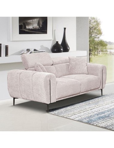 SEVILLE 2-Seater Sofa Teddy Beige Fabric
