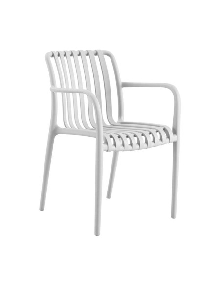 MODA Πολυθρόνα Στοιβαζόμενη PP - UV Protection Απόχρωση Άσπρο