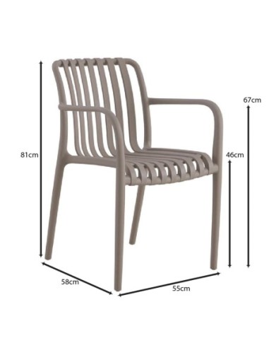 MODA Stackable Armchair PP-UV Mocha