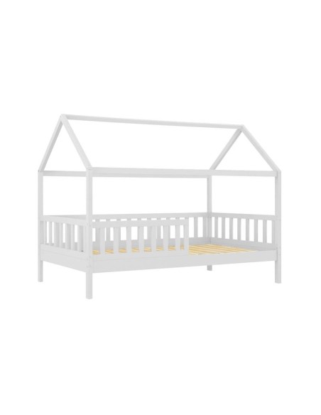 DREAM Montessori Παιδικό Κρεβάτι, για Στρώμα 90x190cm, Ξύλο Πεύκου Απόχρωση Άσπρο