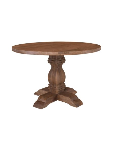 ATLAS Round Dining Table D.120cm, Mango Smoke Walnut