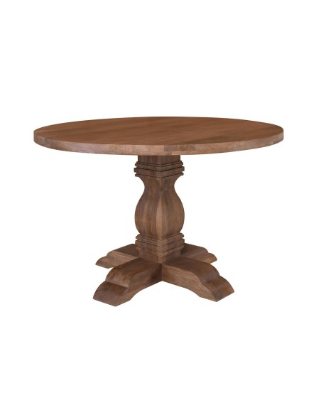 ATLAS Round Dining Table D.120cm, Mango Smoke Walnut