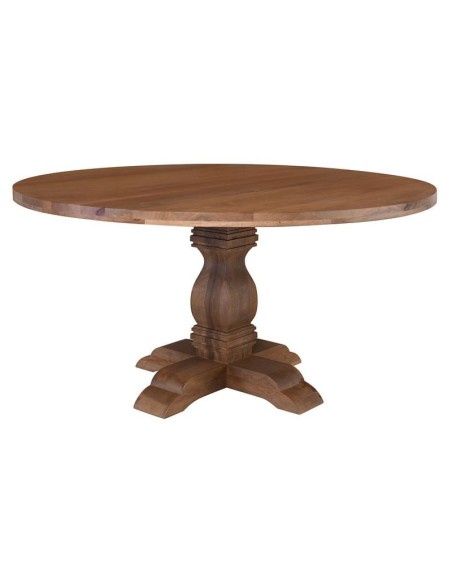 ATLAS Round Dining Table D.150cm, Mango Smoke Walnut