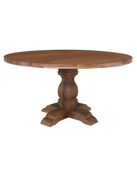 ATLAS Round Dining Table D.150cm, Mango Smoke Walnut