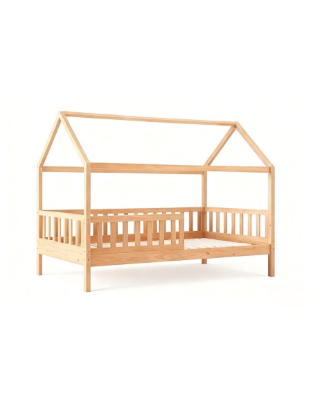 DREAM Montessori Παιδικό Κρεβάτι, για Στρώμα 90x190cm, Ξύλο Πεύκου Απόχρωση Φυσικό