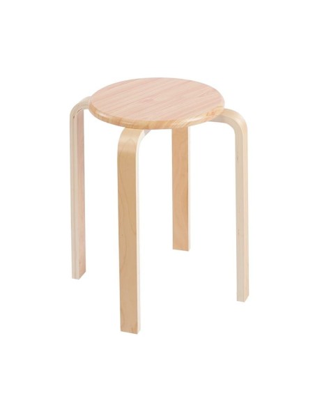 HAMILTON-W Stacking Stool Natural Birch-MDF