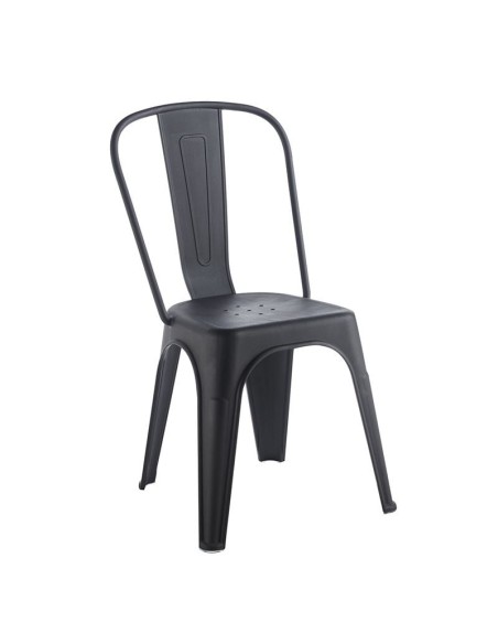 RELIX PP Καρέκλα Στοιβαζόμενη, PP Απόχρωση Μαύρο
