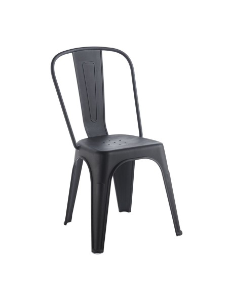 RELIX PP Καρέκλα Στοιβαζόμενη, PP Απόχρωση Μαύρο
