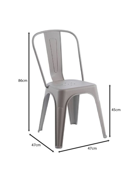 RELIX PP Καρέκλα Στοιβαζόμενη, PP Απόχρωση Sand Beige