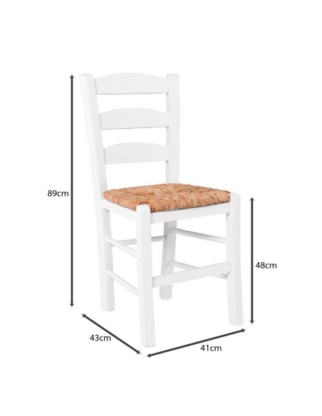 SKIROS Beech Chair Impregnation Lacquer White