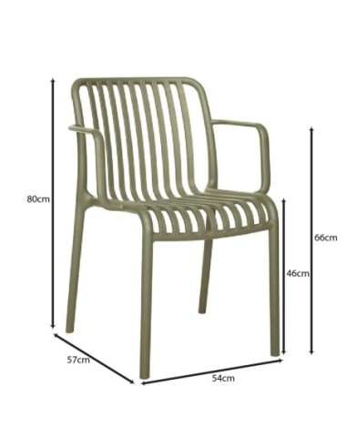 MODA-H Πολυθρόνα Στοιβαζόμενη, PP -...