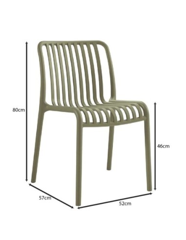 MODA-H Stackable Chair PP-UV Green