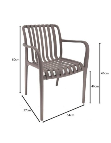 MODA-H Πολυθρόνα Στοιβαζόμενη, PP -...