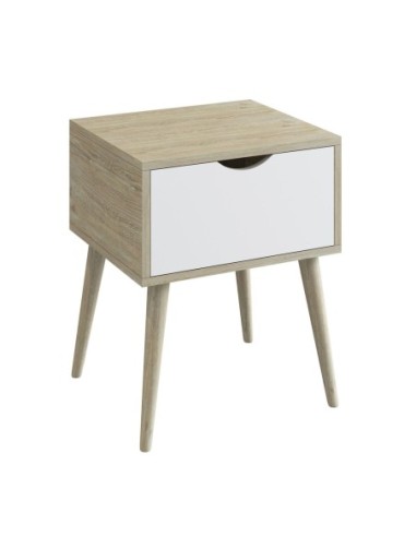 ALIDA Κομοδίνο Απόχρωση Sonoma - Άσπρο