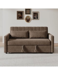 TEMPO-W Sofabed Fabric Brown