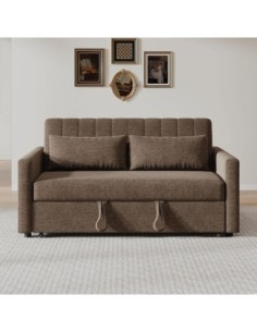 TEMPO-W Sofabed Fabric Brown 2
