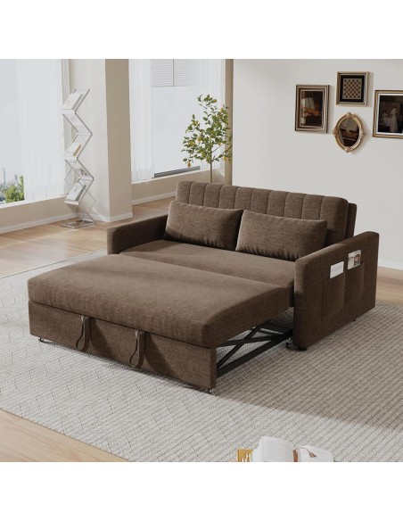 TEMPO-W Sofabed Fabric Brown