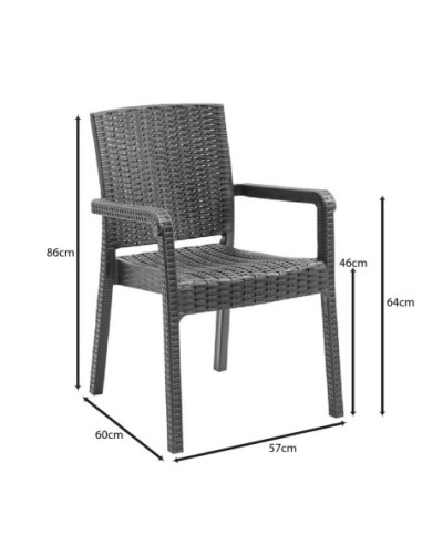 LORA Pro Armchair PP-UV Anthracite