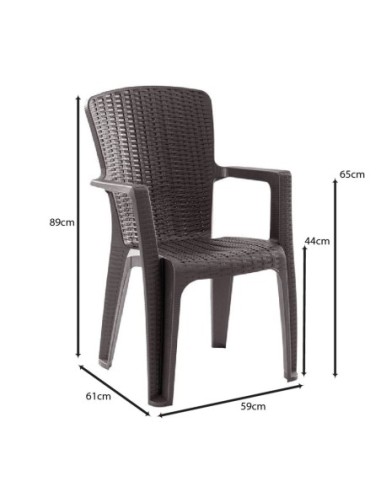 SIDE Armchair PP-UV Brown