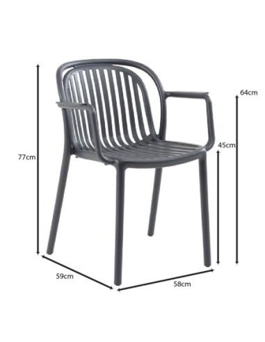 POCO Armchair PP-UV Anthracite