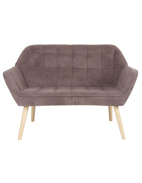 ALMA Καναπές 2θ - Σαλονιού - Καθιστικού, Φυσικό, Ύφασμα Velure Καφέ, K-D