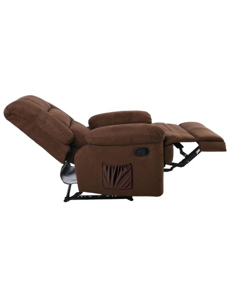 JULIA Massage-Relax Armchair, Fabric Brown