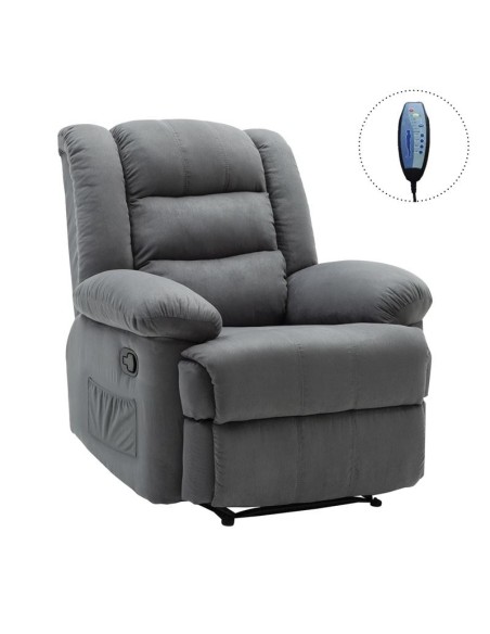 JULIA Massage-Relax Armchair, Fabric Grey