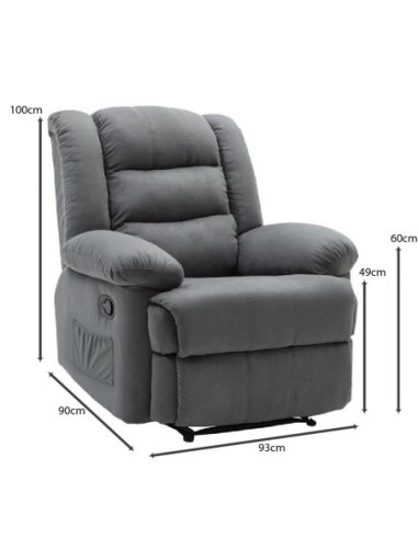 JULIA Massage-Relax Armchair, Fabric...