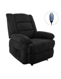JULIA Massage-Relax Armchair, Fabric Black