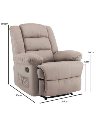 JULIA Massage-Relax Armchair, Fabric...